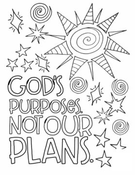 Dibujo de Los Propsitos de Dios No Son Nuestros Planes para Colorear