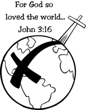 Dibujo de Midiendo el Amor de Dios para Colorear
