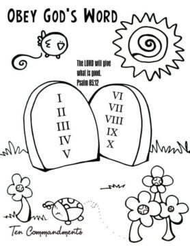 Dibujo de Obedecer al Mundo de Dios para Colorear