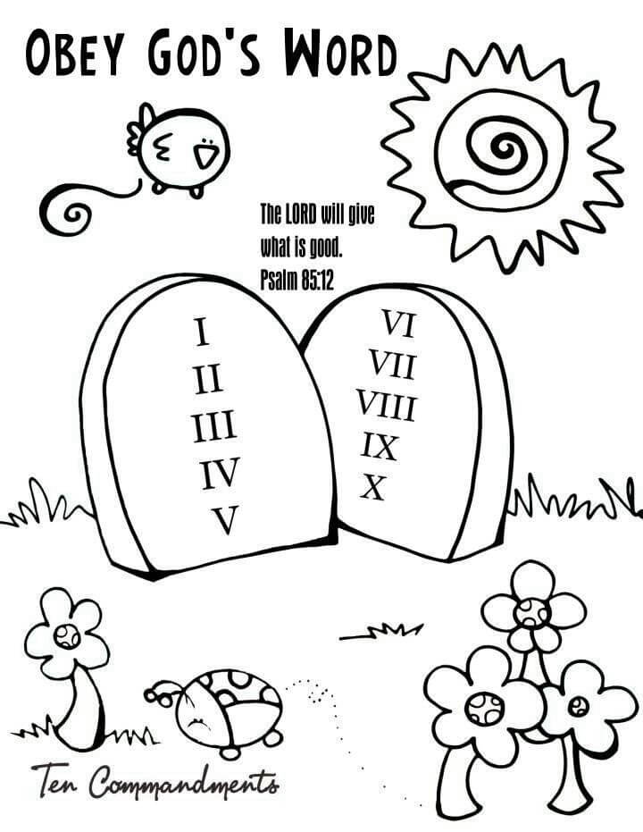 Dibujo de Obedecer al Mundo de Dios para Colorear