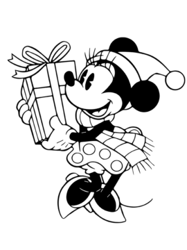 Dibujo de Mickey Mouse Caja Navidad P Gina para Colorear