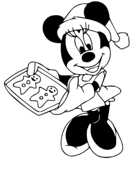 Dibujo de Mickey Mouse y Mu Eca Navidad P Gina para Colorear