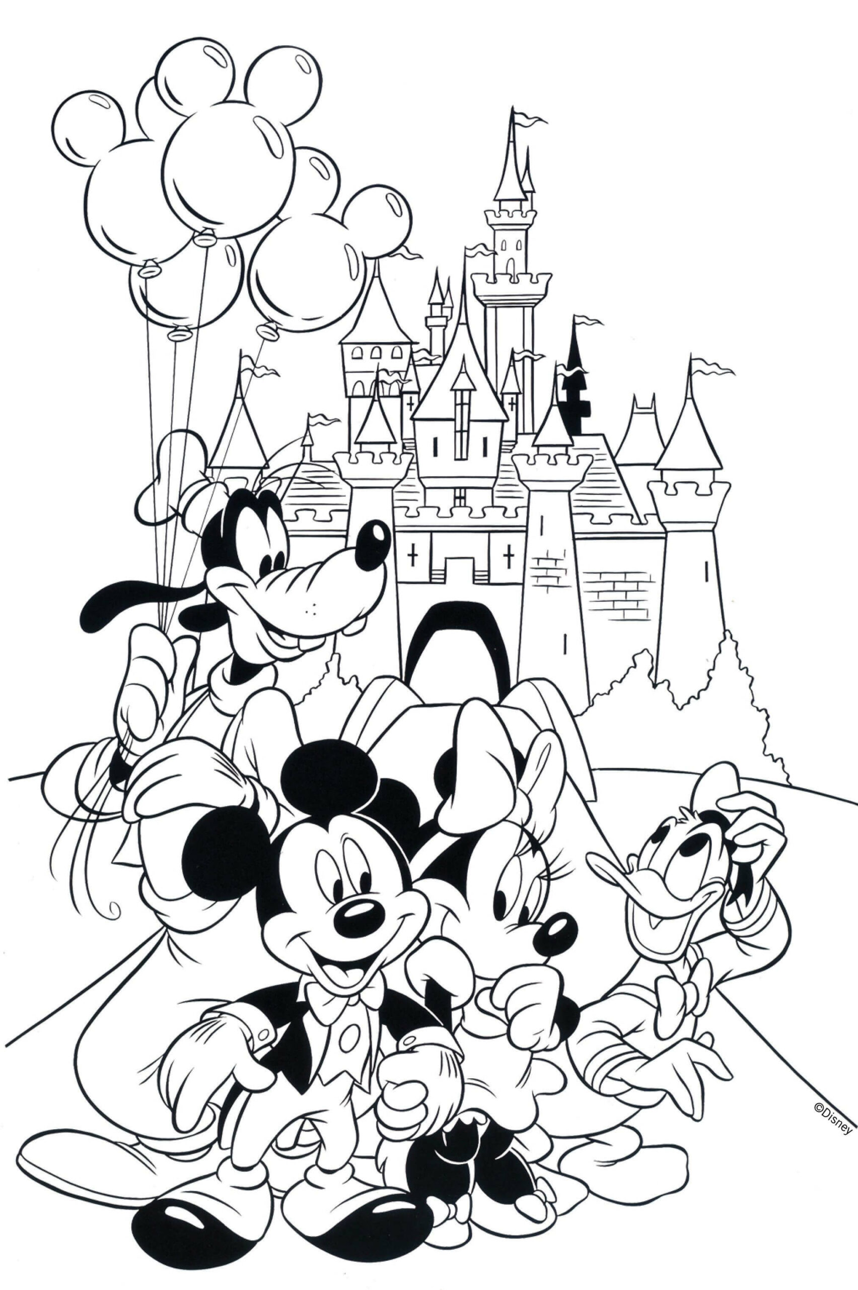 Dibujo de Disney Mickey y Amigos Scaled para Colorear