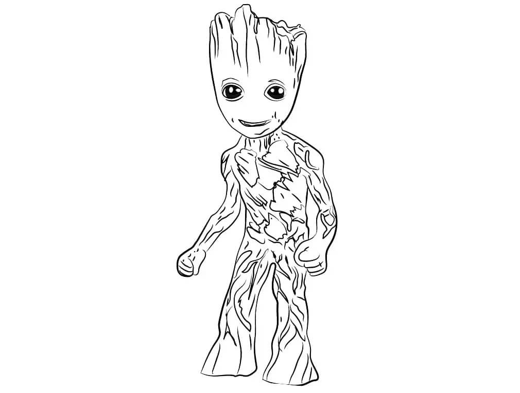 Dibujo de Groot Disney para Colorear