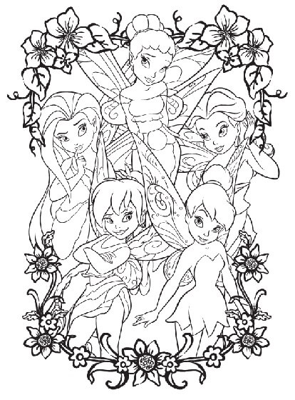 Dibujo de Hada de Disney para Colorear