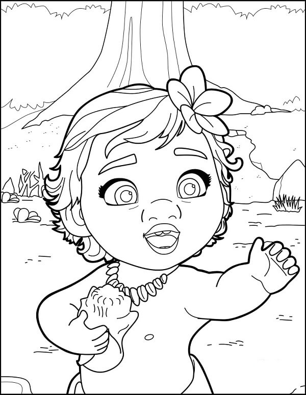 Dibujo de Lindo Beb Disney para Colorear