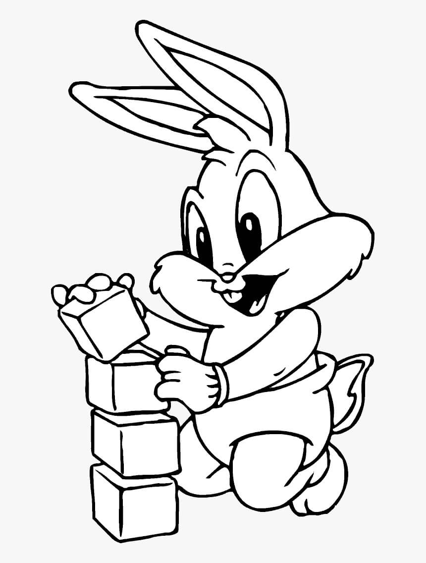Dibujo de Lindo Conejito de Disney para Colorear