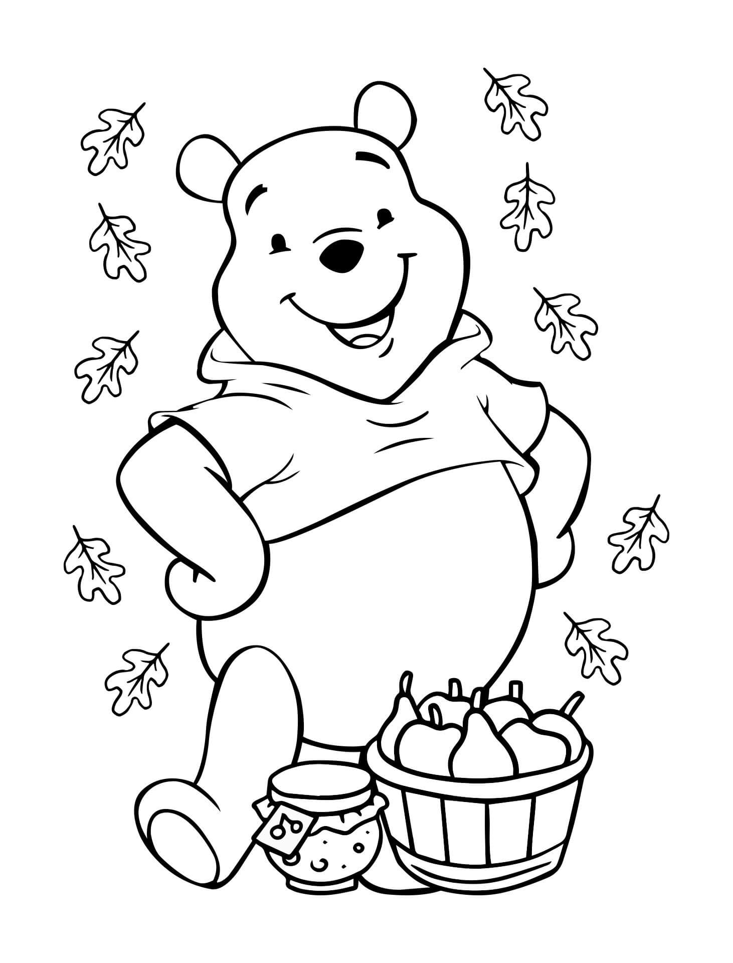 Dibujo de Oso Pooh Disney para Colorear