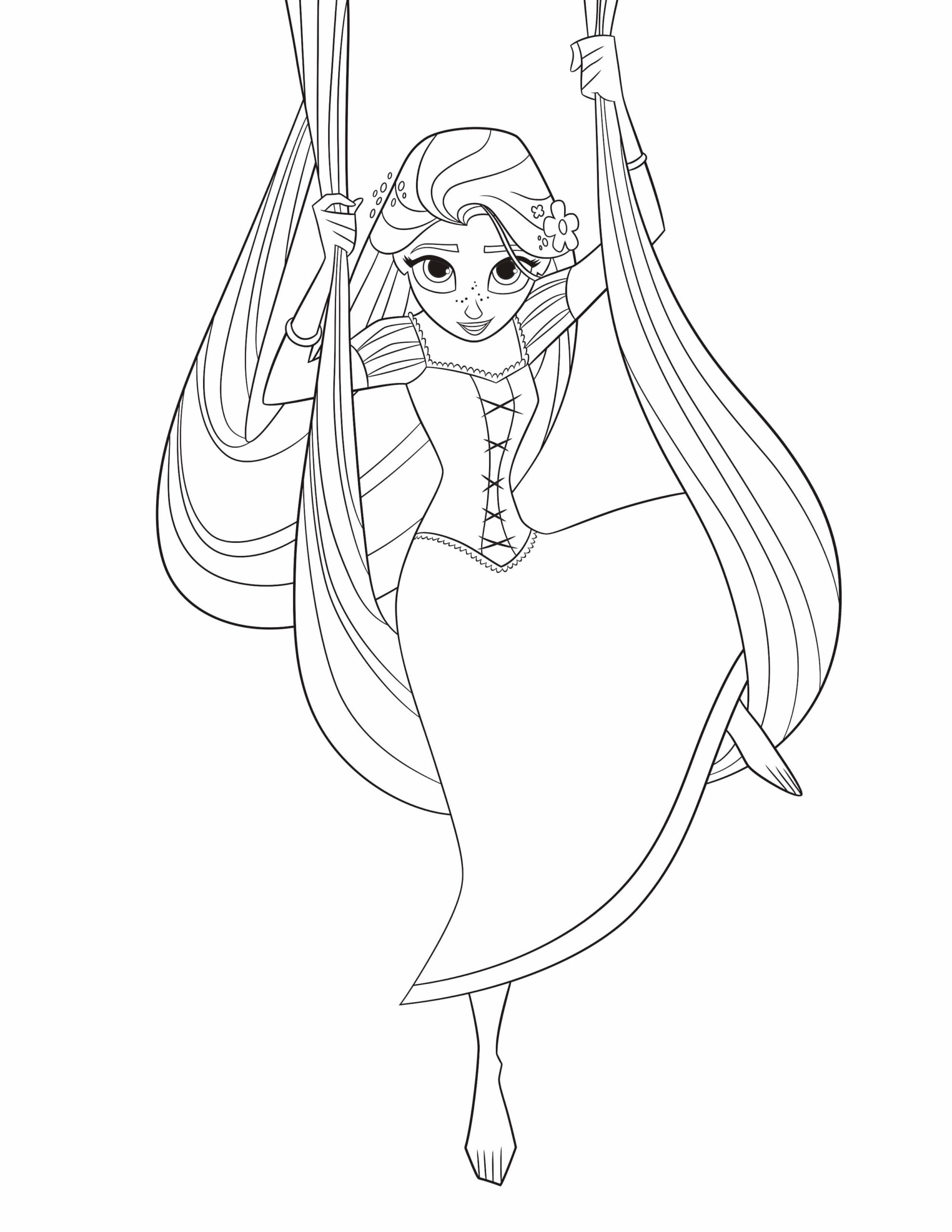 Dibujo de Rapunzel Normal Scaled para Colorear