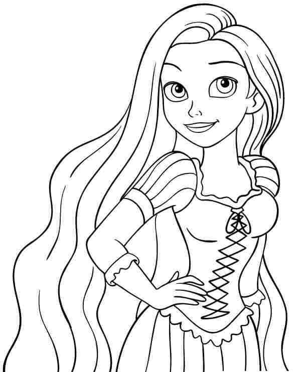 Dibujo de Retrato de Rapunzel para Colorear