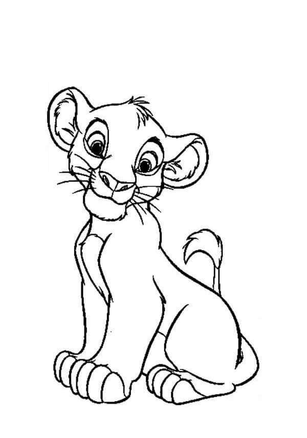Dibujo de Simba Lindo para Colorear