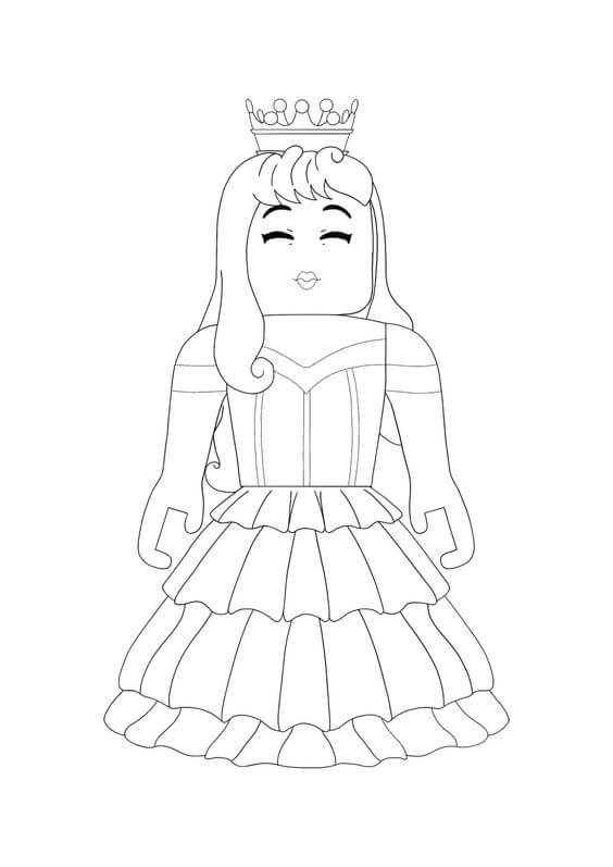 Dibujo de Princesa Roblox para Colorear