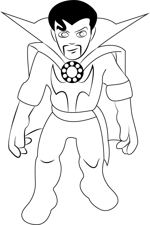 Dibujo de Dr Extrano Sonriendo para Colorear