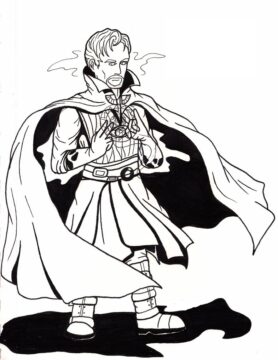 Dibujo de Increible Doctor Extrano para Colorear