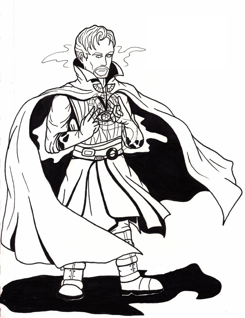 Dibujo de Increible Doctor Extrano para Colorear