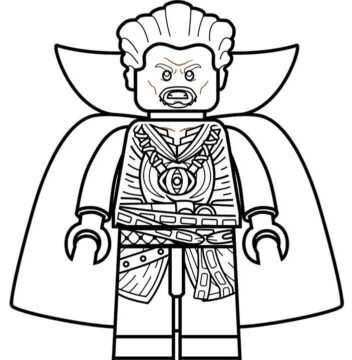 Dibujo de Lego Dr Extrano para Colorear