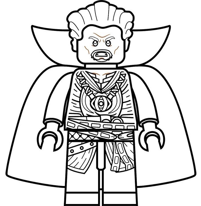 Dibujo de Lego Dr Extrano para Colorear