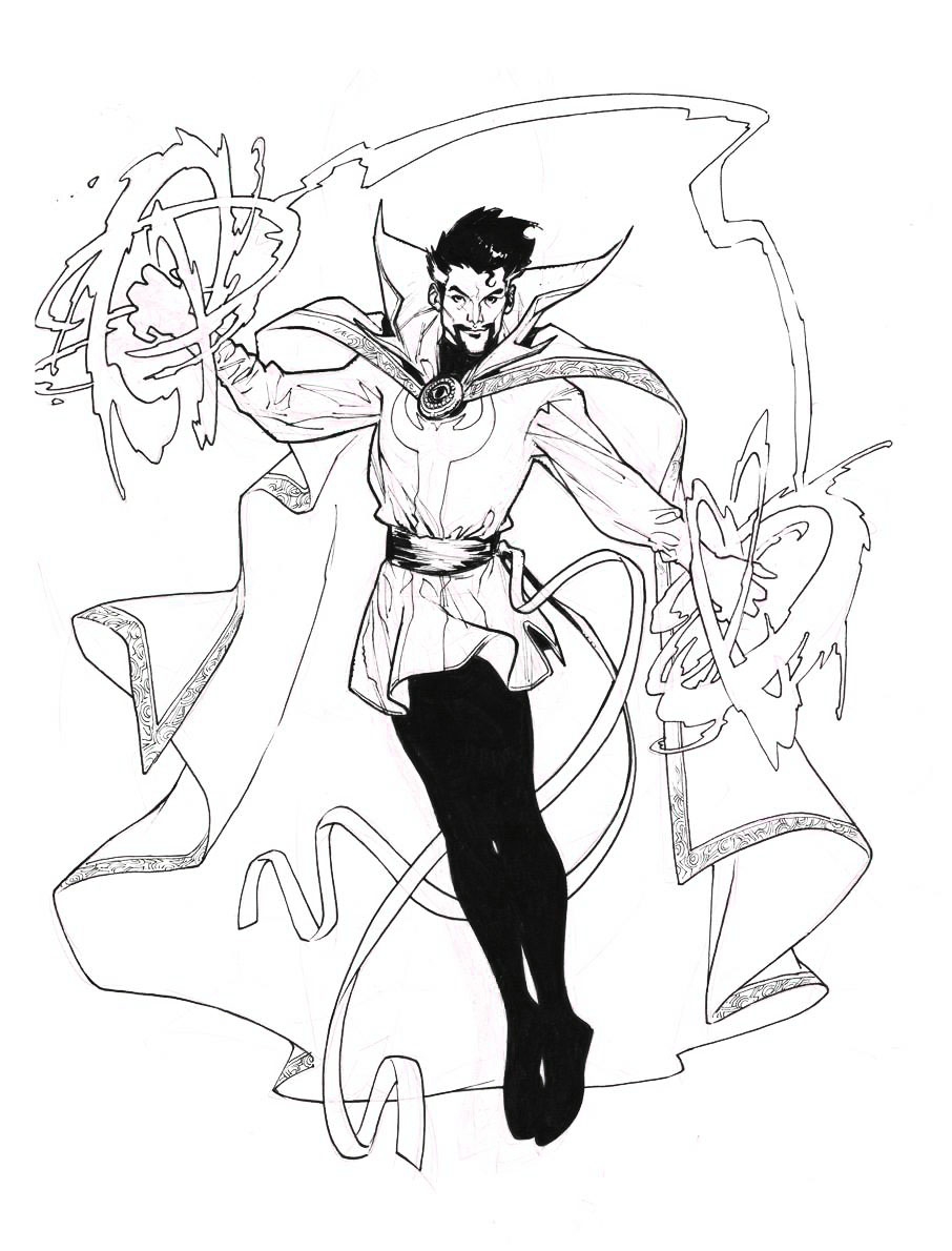 Dibujo de Magia del Doctor Extrano para Colorear
