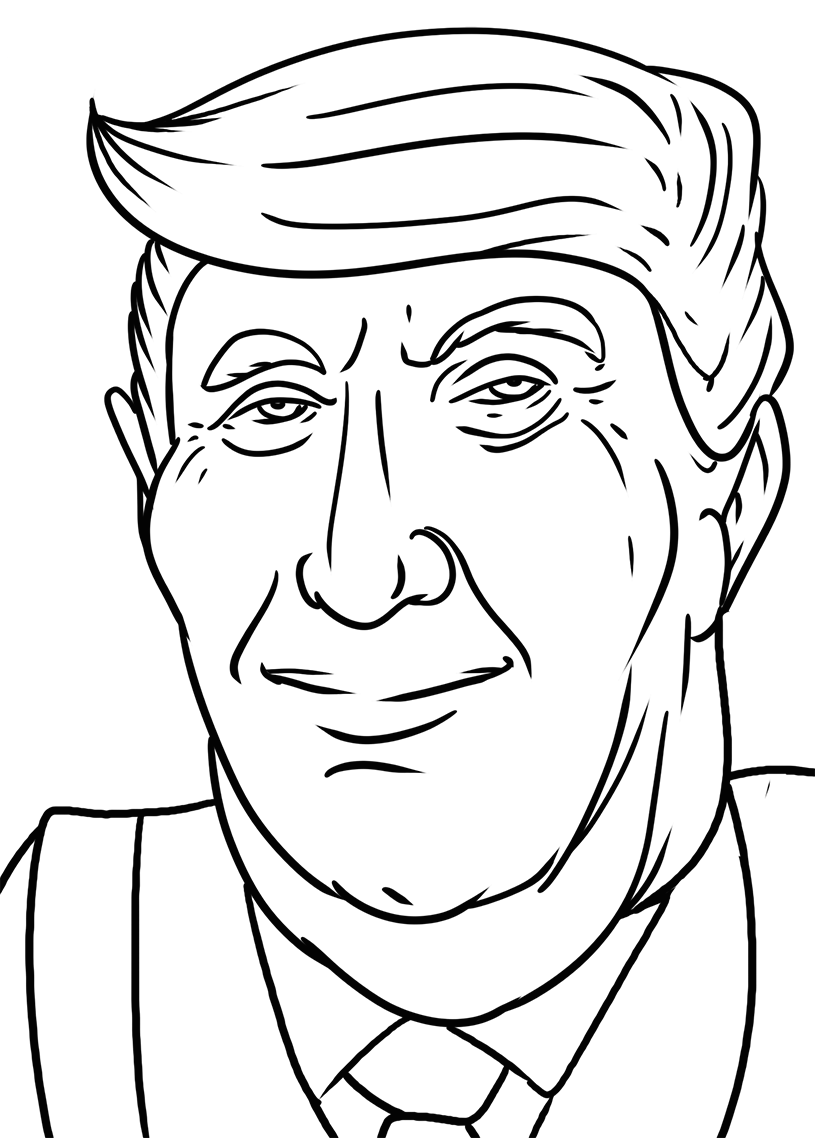 Dibujo de 1541144789 Donald Trump para Colorear
