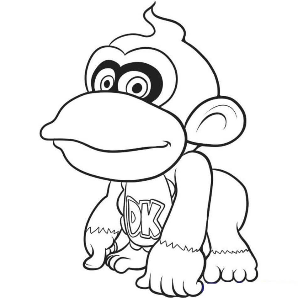 Dibujo de Beb Donkey Kong para Colorear