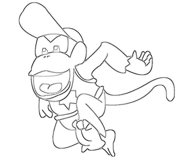Dibujo de Dibujando a Diddy Kong para Colorear