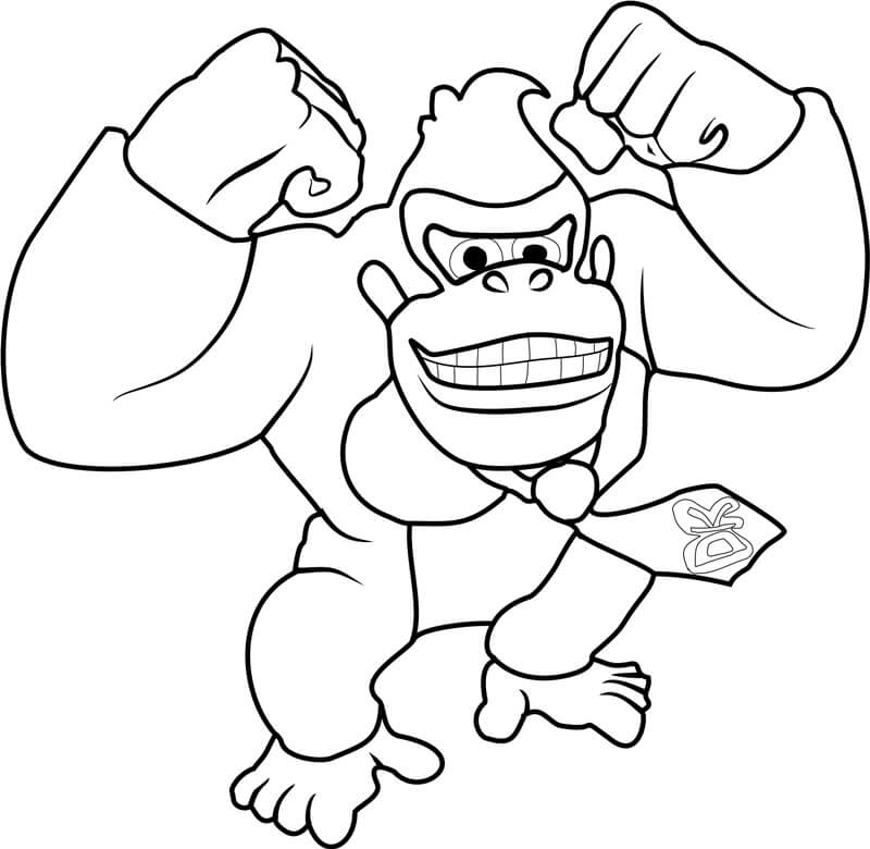 Dibujo de Diversin de Donkey Kong para Colorear
