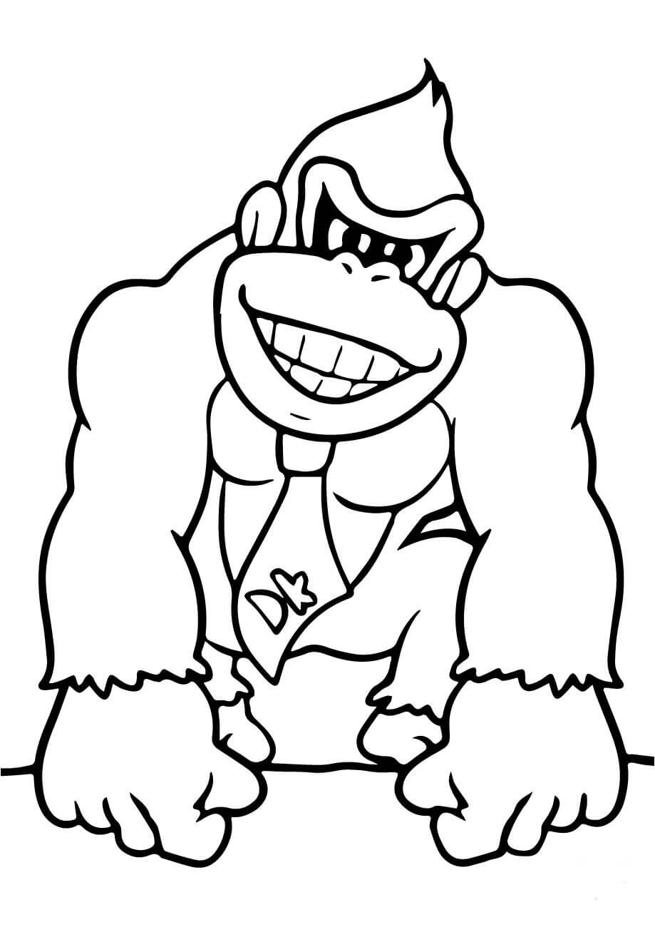 Dibujo de Donkey Kong Bsico para Colorear