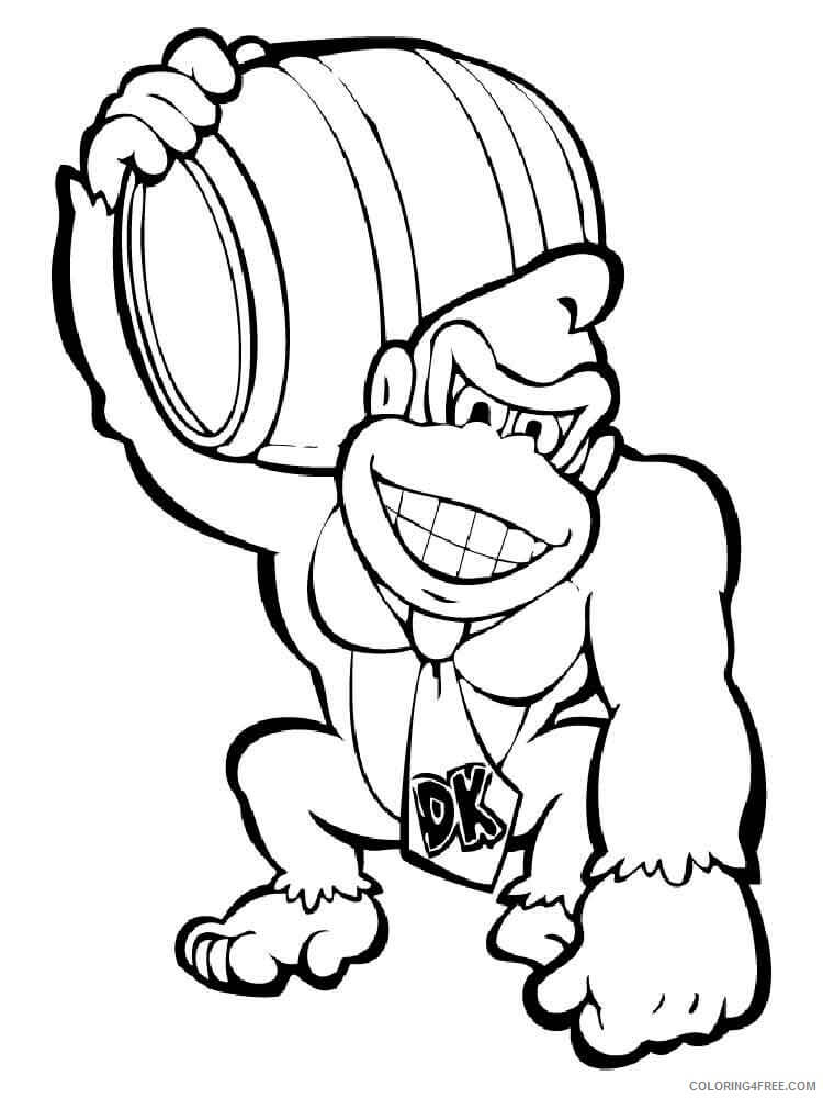Dibujo de Donkey Kong Fuerte para Colorear