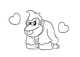 Dibujo de Donkey Kong Lindo para Colorear