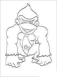 Dibujo de Donkey Kong Mario para Colorear
