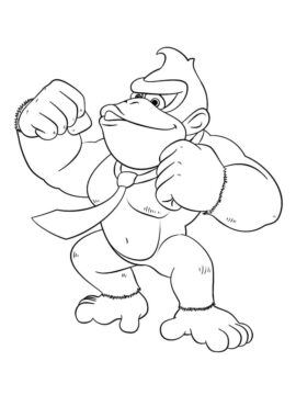 Dibujo de Donkey Kong Normal para Colorear