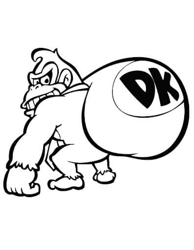 Dibujo de Simple Donkey Kong para Colorear