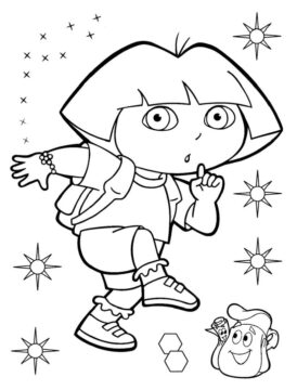 Dibujo de Dora Tranquila para Colorear
