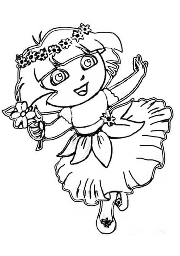 Dibujo de Dora la Chica Latina para Colorear