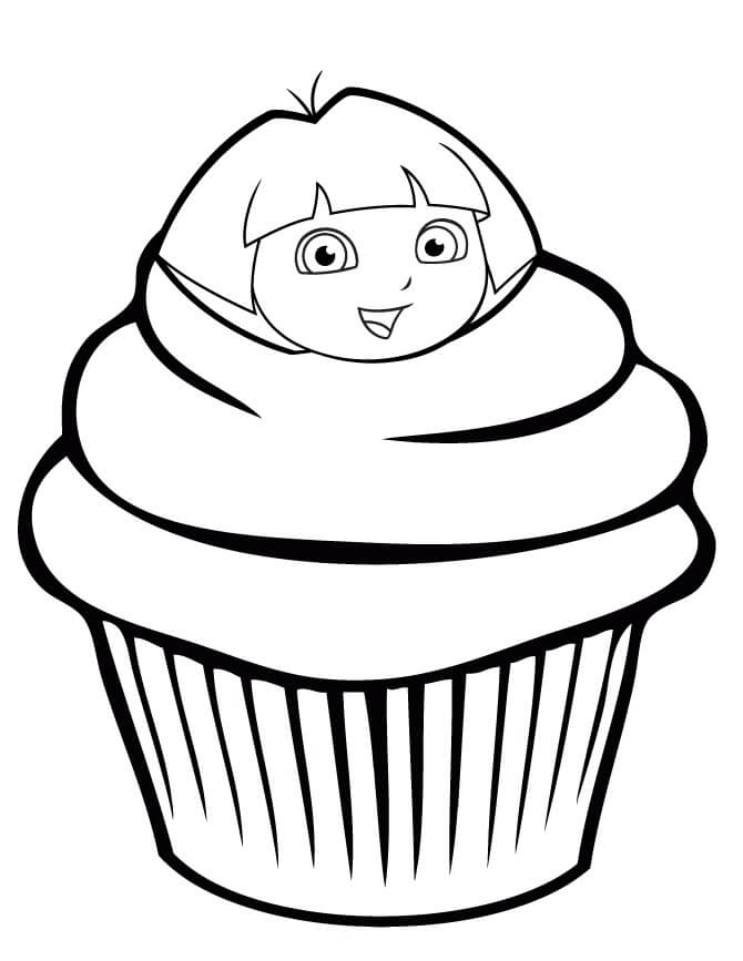 Dibujo de Pastel Dora para Colorear