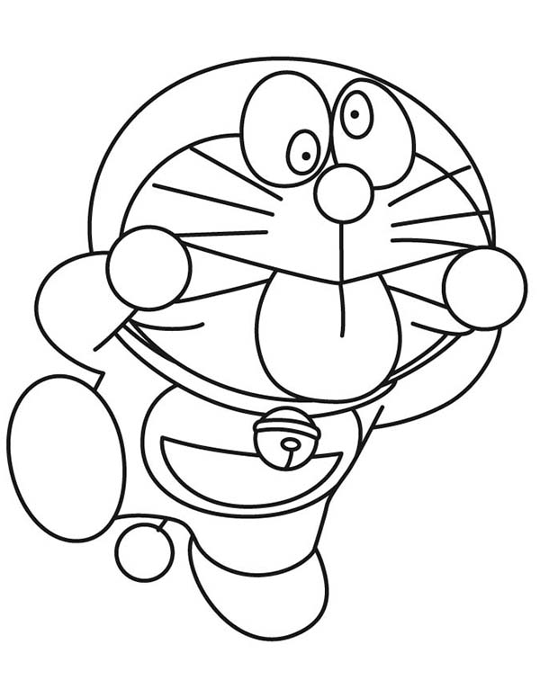 Dibujo de Doraemon Divertido para Colorear