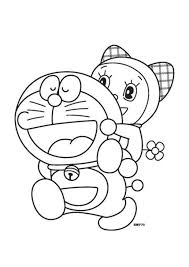 Dibujo de Doraemon y Dorami para Colorear
