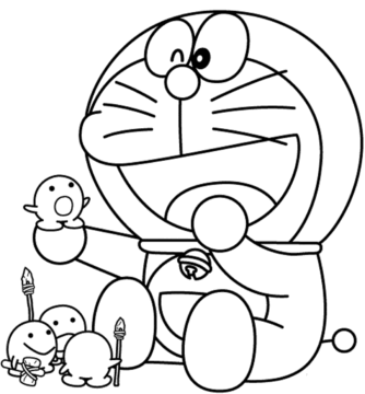 Dibujo de Doraemon y Sus Juguetes para Colorear