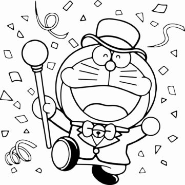Dibujo de Mago Doraemon para Colorear
