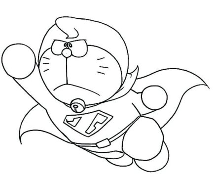 Dibujo de Super Doraemon para Colorear