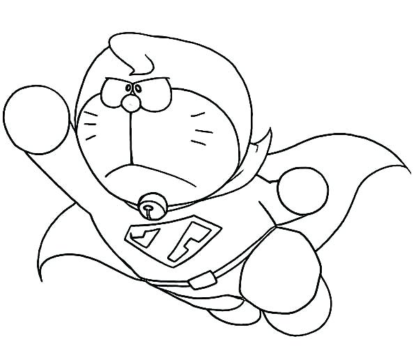 Dibujo de Super Doraemon para Colorear