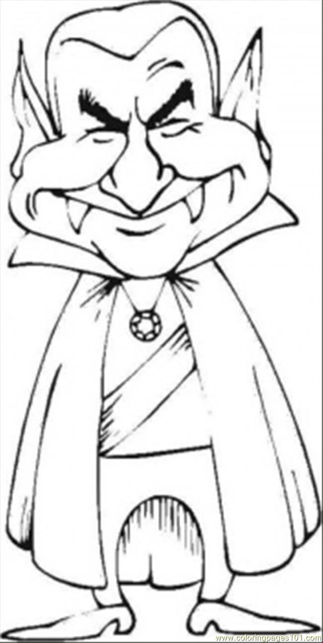 Dibujo de Dracula Lindo para Colorear