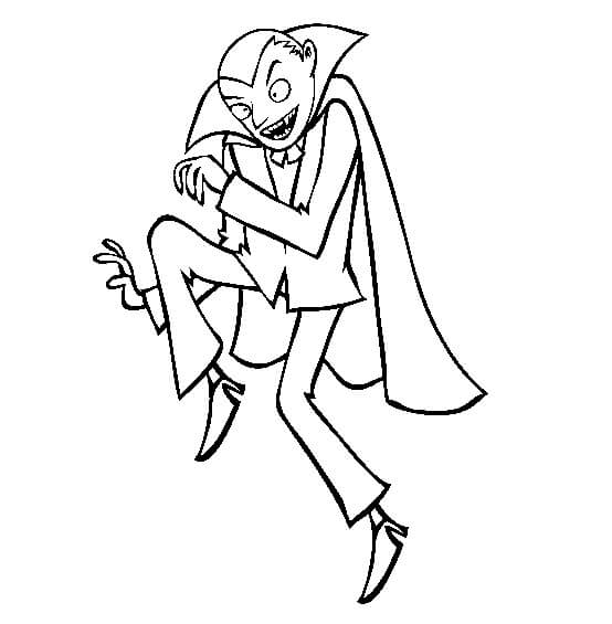 Dibujo de Drcula Camina Suavemente para Colorear