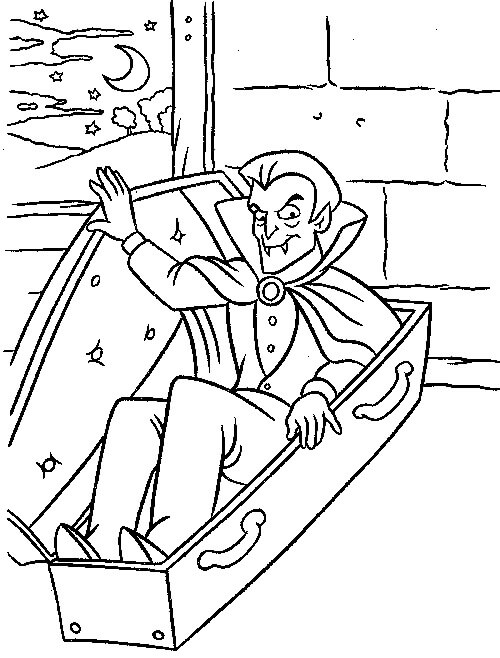 Dibujo de Drcula Despierta para Colorear