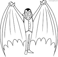 Dibujo de Drcula Preparado para Volar para Colorear
