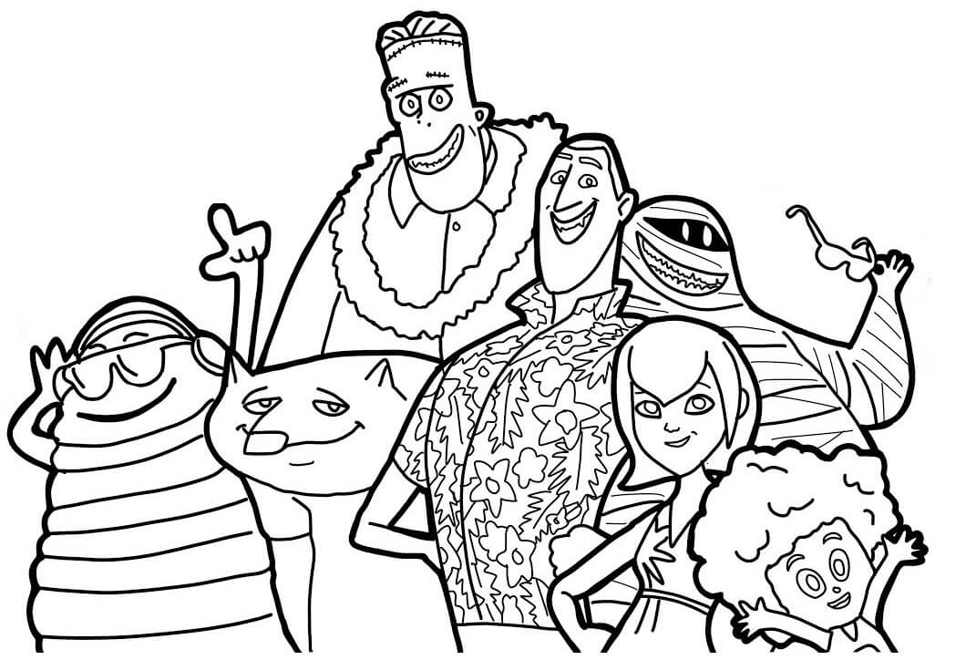 Dibujo de Drcula y Sus Amigos para Colorear