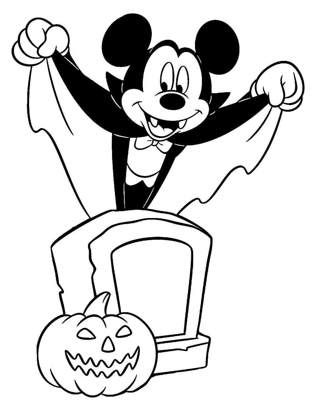 Dibujo de Mickey Drcula para Colorear