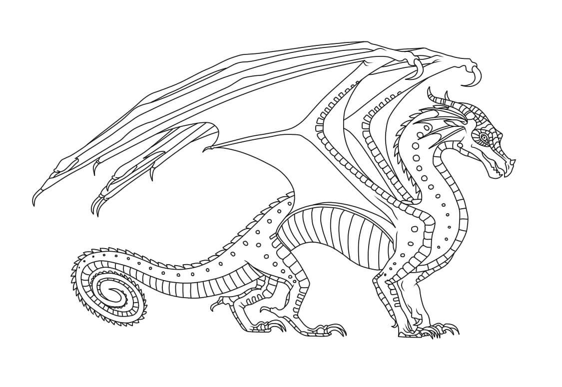 Dibujo de Dragón básico para Colorear