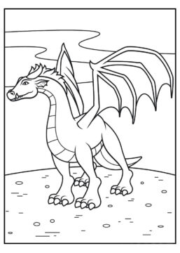 Dibujo de Dragón Perfecto para Colorear