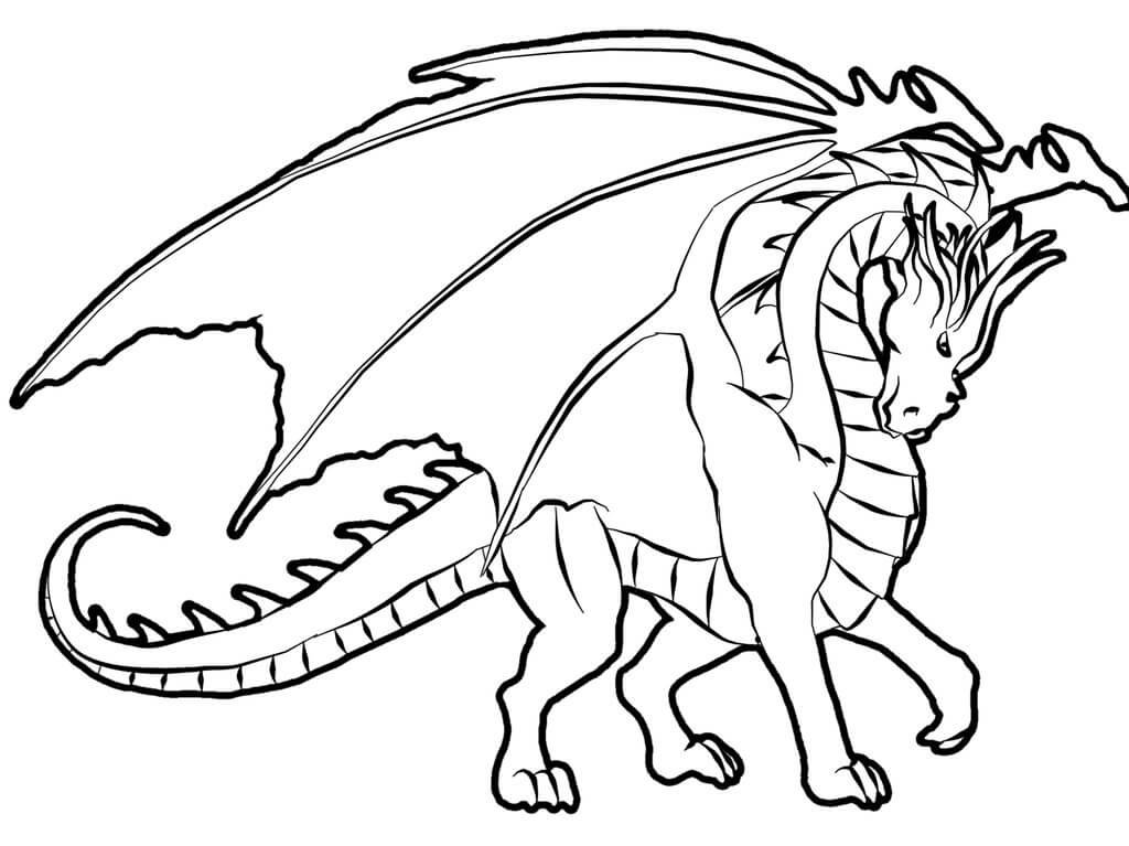 Dibujo de Gran dragón para Colorear